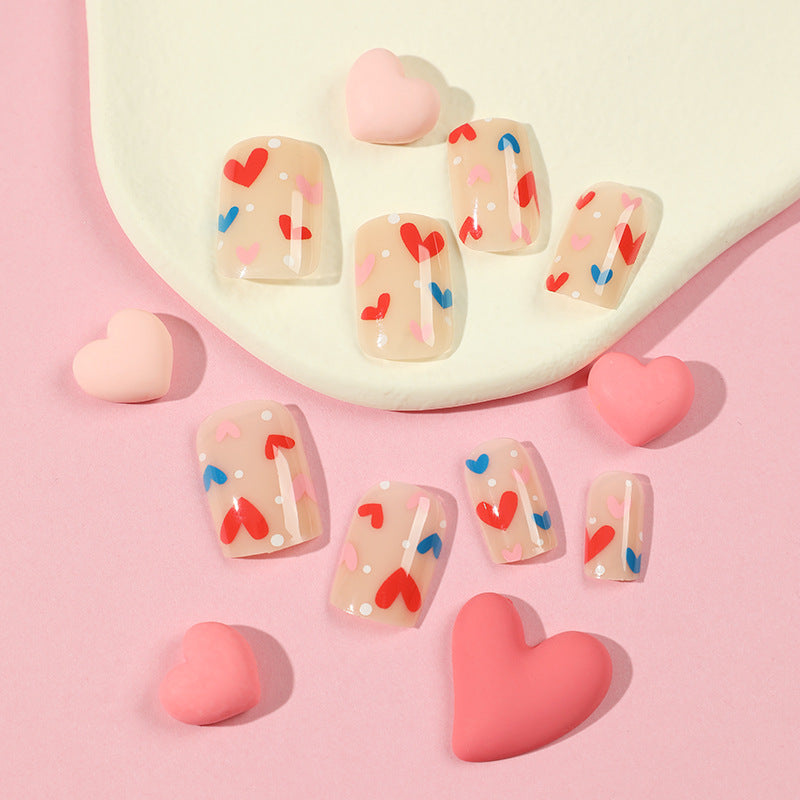 Artificial Nail Art with Heart Designs Stornfield