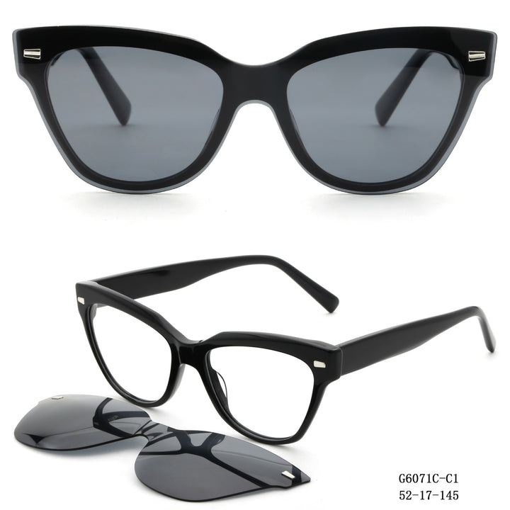 Ladies fashionable Cat-Eye sunglasses with removable lenses Stornfield