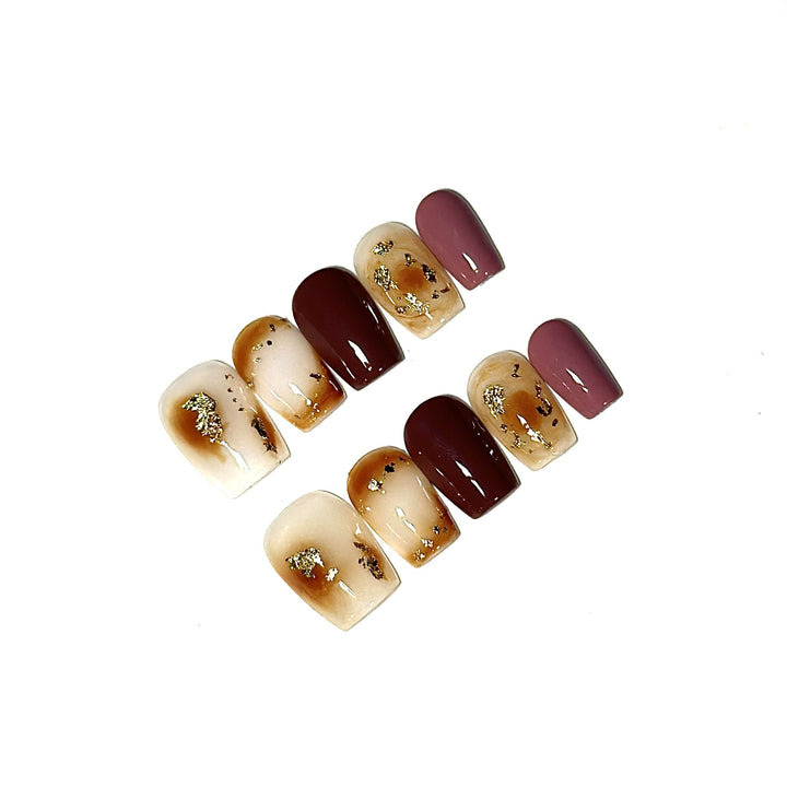 Artistic Resin Press-On Nail Set