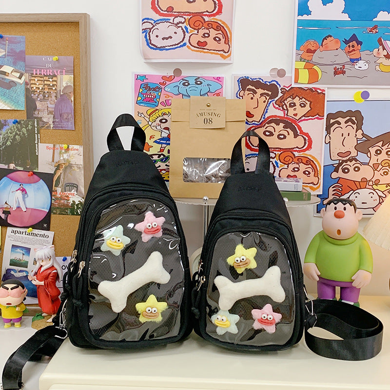 Whimsical Cartoon-Themed Sling Backpack Stornfield
