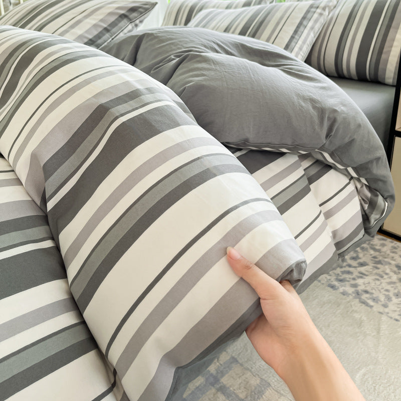 Cozy Checkered Duvet Cover Set