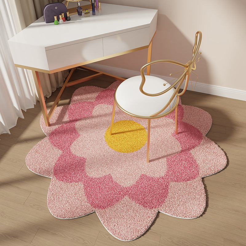 Playful Flower-Shaped Area Rug