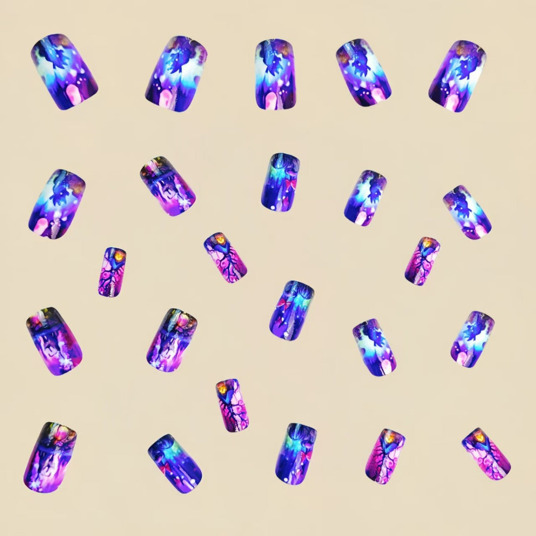 Artificial nail set with imaginative fairy tale motifs Stornfield
