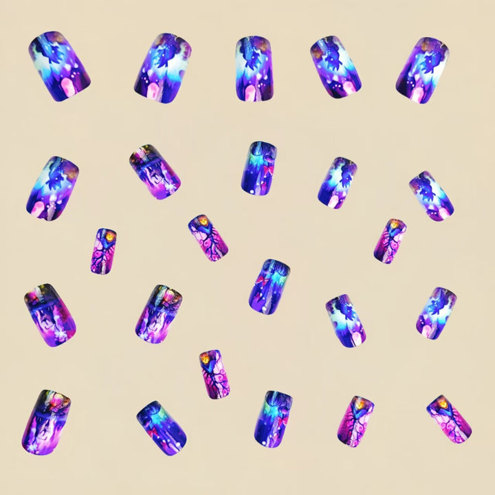 Artificial nail set with imaginative fairy tale motifs Stornfield