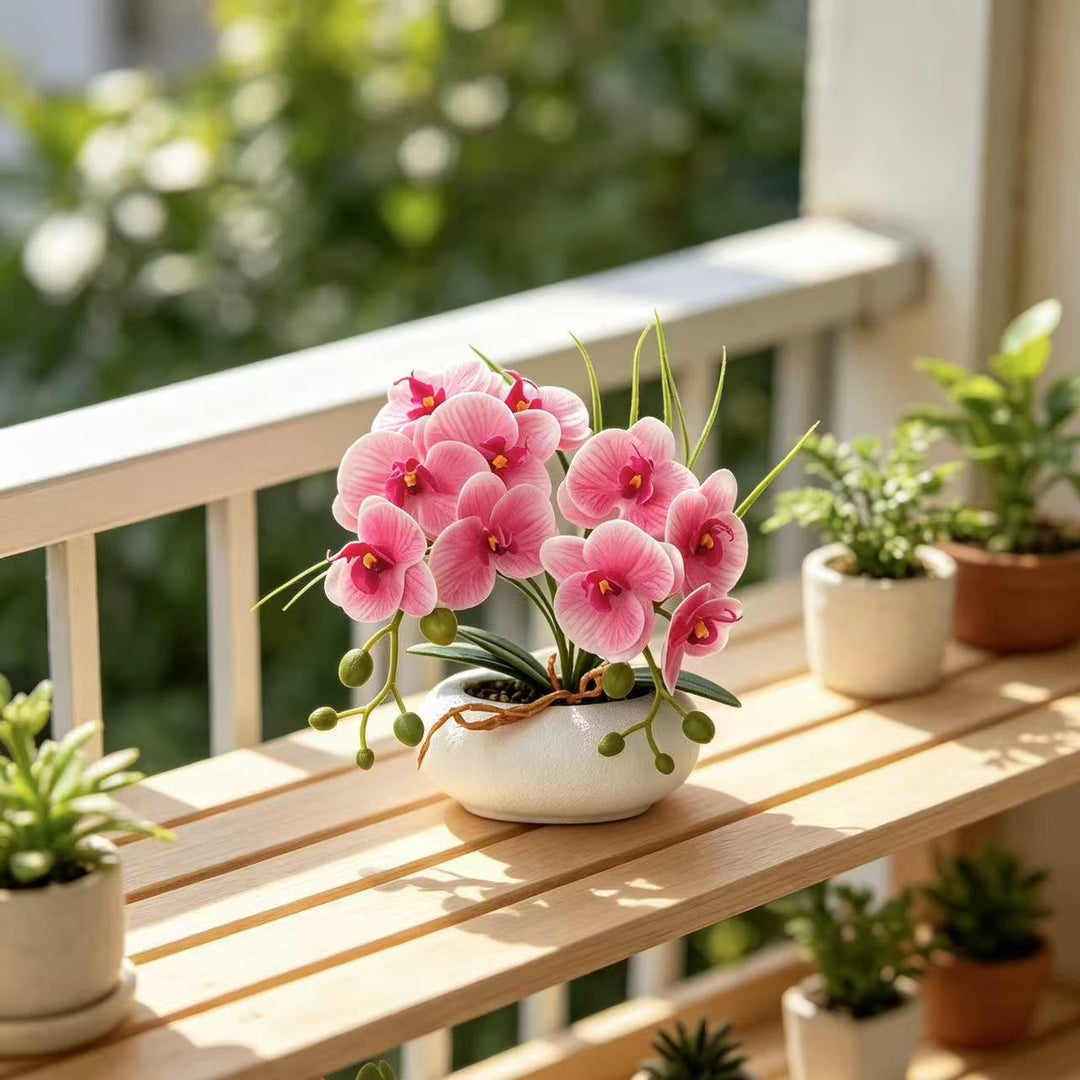 Lifelike Orchid Flower Bouquet Arrangement