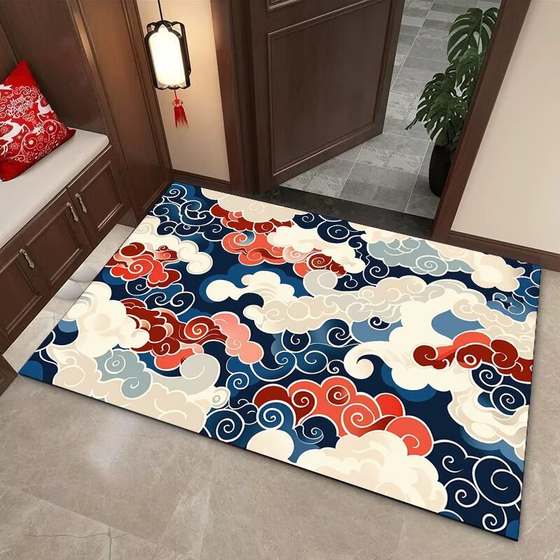 Elegant Cloud Motif Area Mat Stornfield