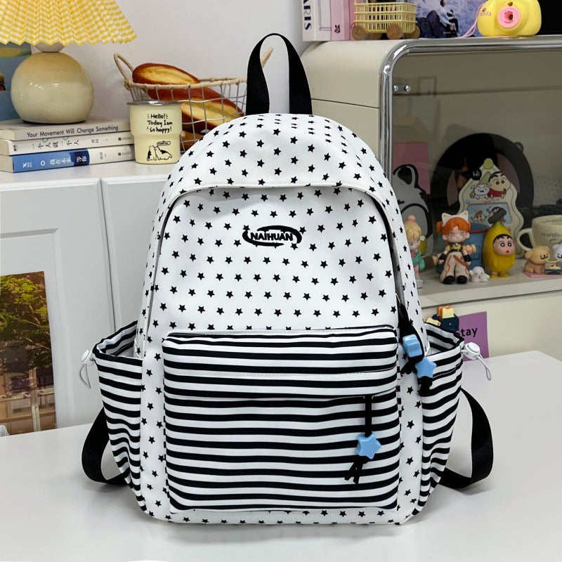 Stylish Star-Patterned Casual Backpack Stornfield