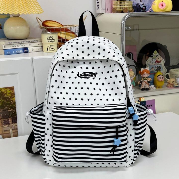 Stylish Star-Patterned Casual Backpack Stornfield