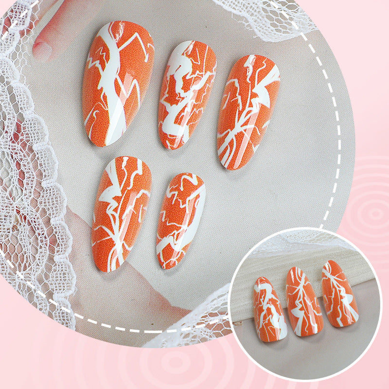 Artistic Abstract Press-On Nail Art Set Stornfield