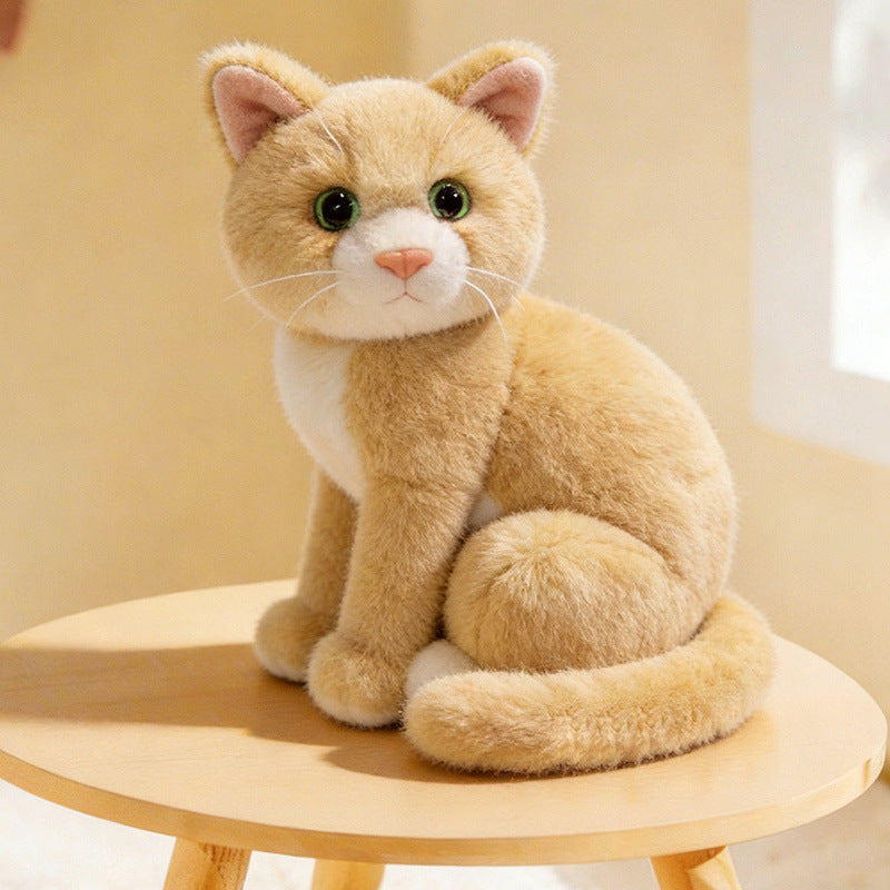 Lifelike Stretching Cat Plush Floor Cuddle Pillow Stornfield