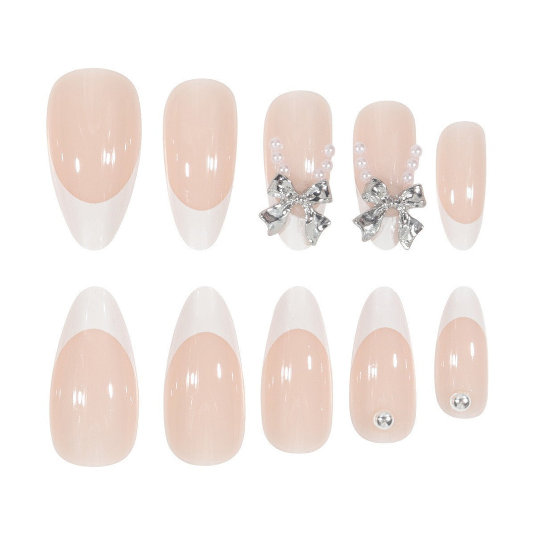 Glamorous artificial nail tips with elegant decorations Stornfield