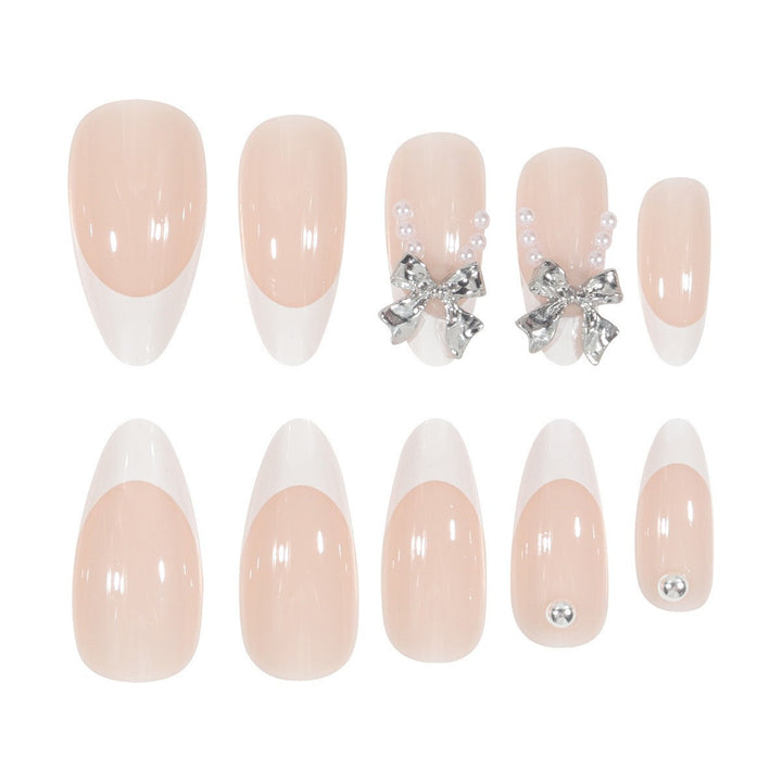 Glamorous artificial nail tips with elegant decorations Stornfield