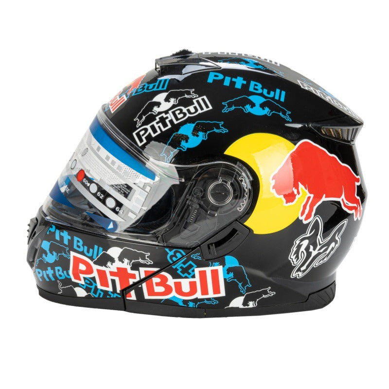 Full-Face Motorcycle Helmet with Graphic Design Stornfield
