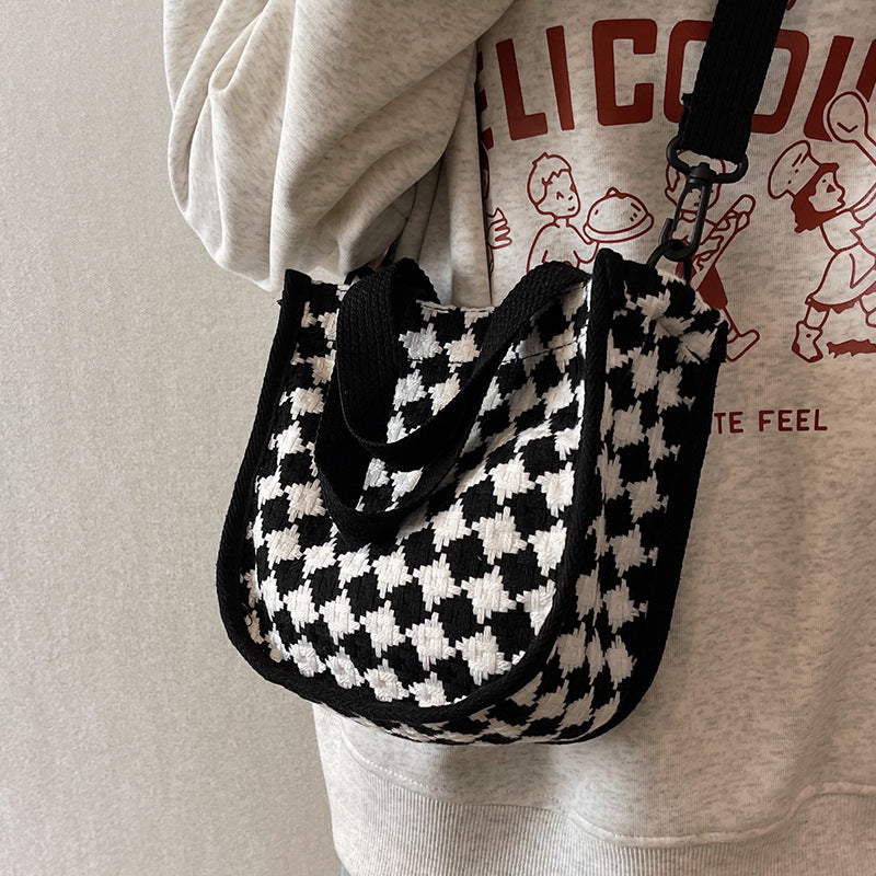 Textured Woven Handbag