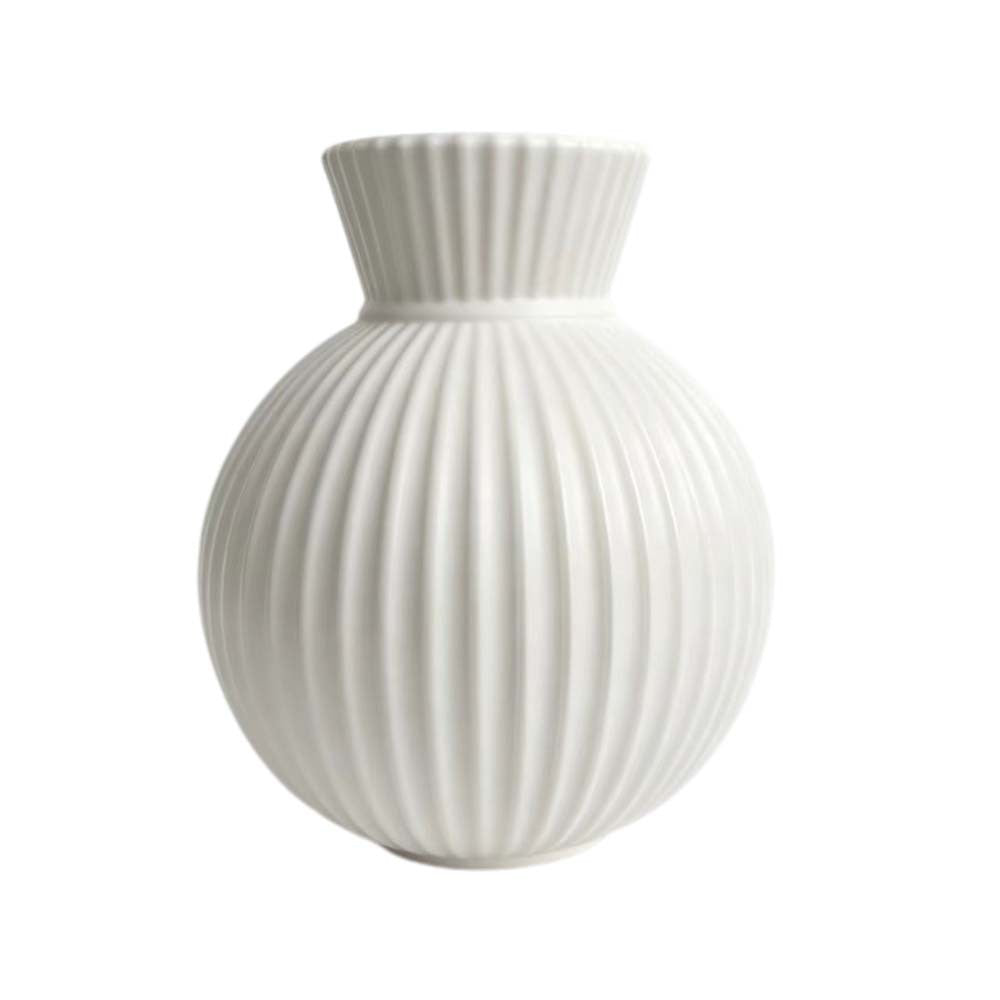 Elegant Ribbed Ceramic Vase Stornfeild