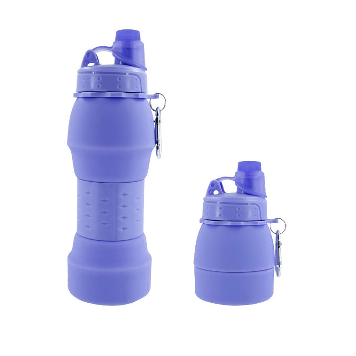 Women's collapsible silicone drinking bottle with practical clip Stornfield