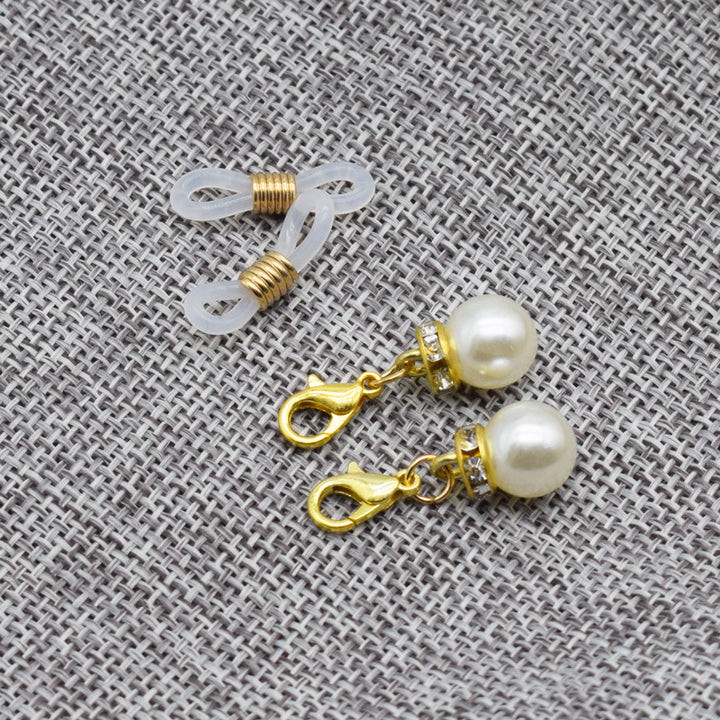 Elegant Pearl and Crystal Eyewear Holder Stornfield