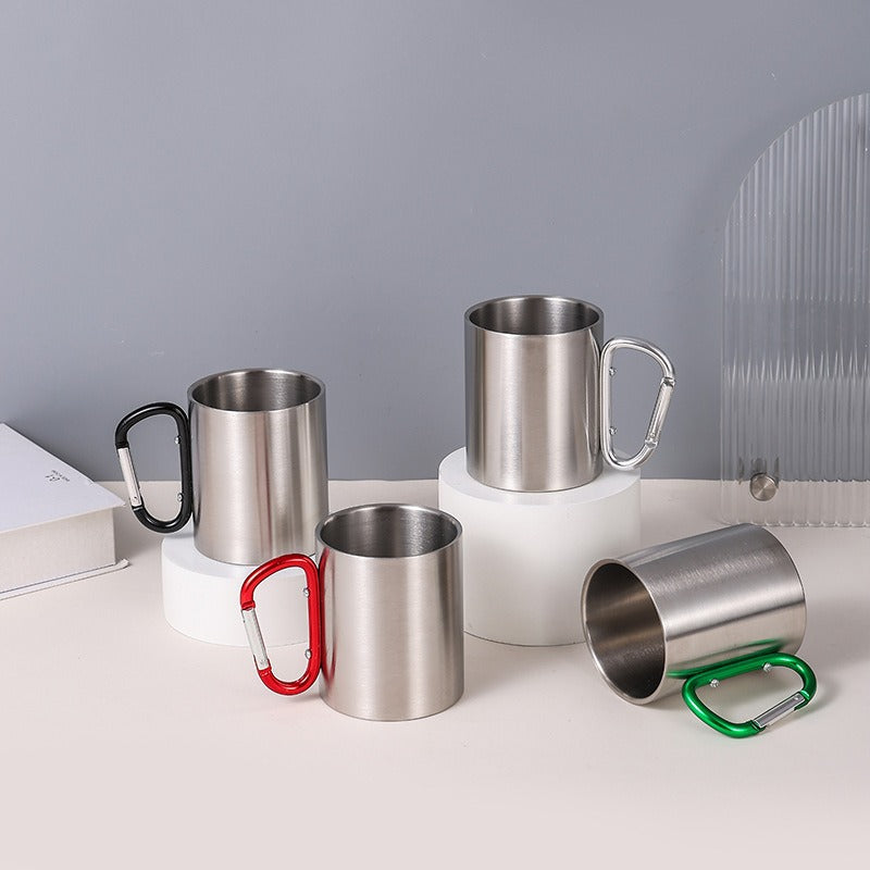 Women's Stainless Steel Coffee Mug with Carabiner Handle Stornfield