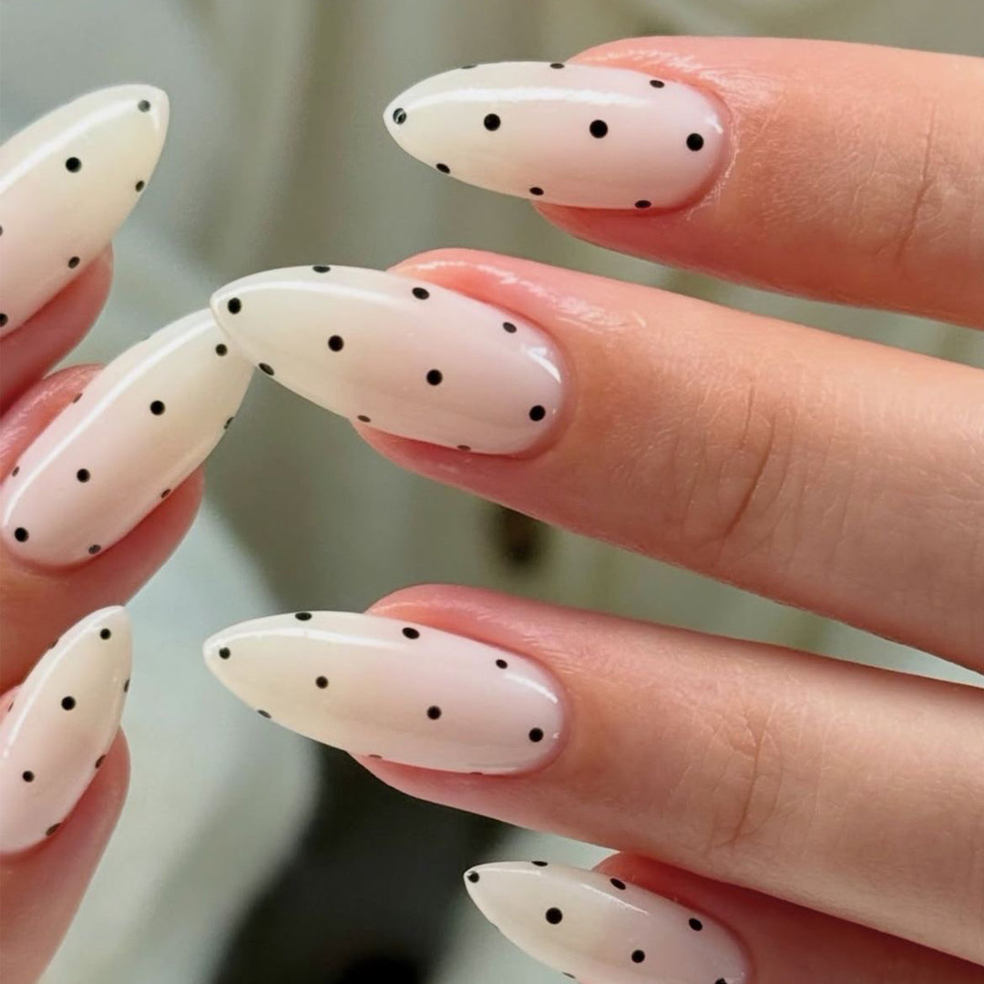 Artful Nail Extensions with Polka Dots Stornfield