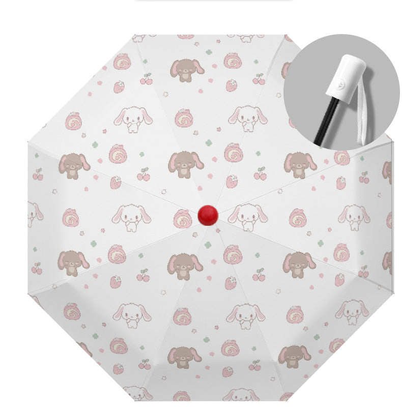 Women's Automatic Folding Umbrella with Playful Animal Design Stornfield