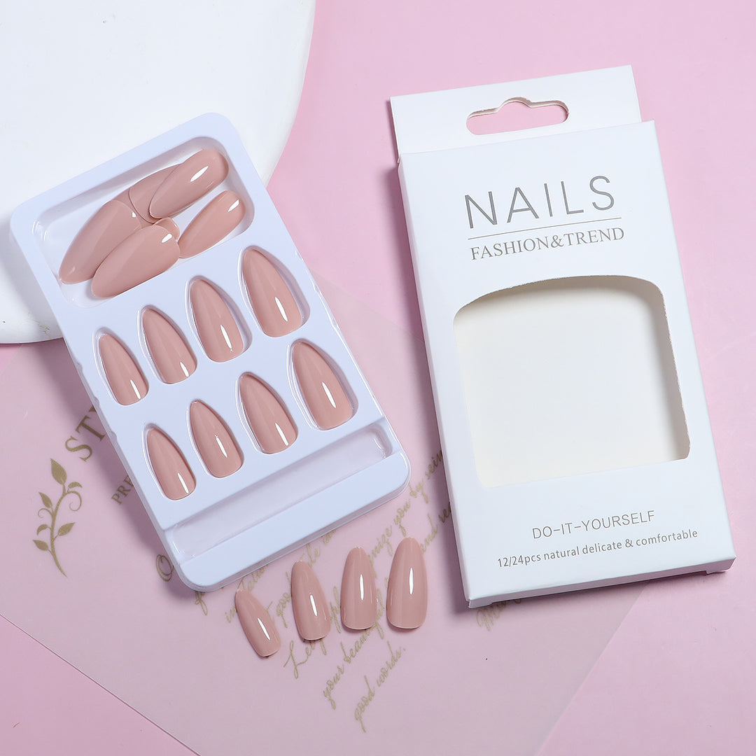 Premium DIY Long Almond-Shaped Press-On Nails Stornfield