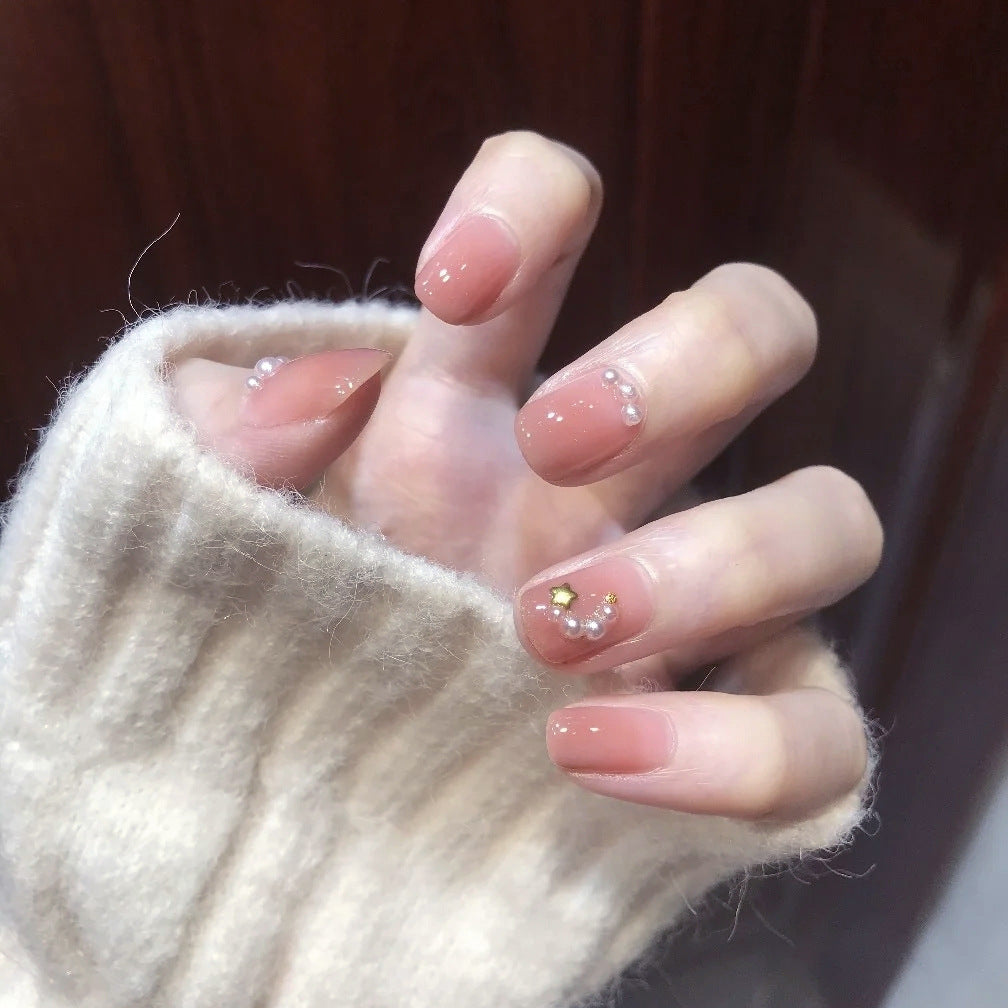 Decorative Pearl-Embellished Press-On Nail Tips Stornfield