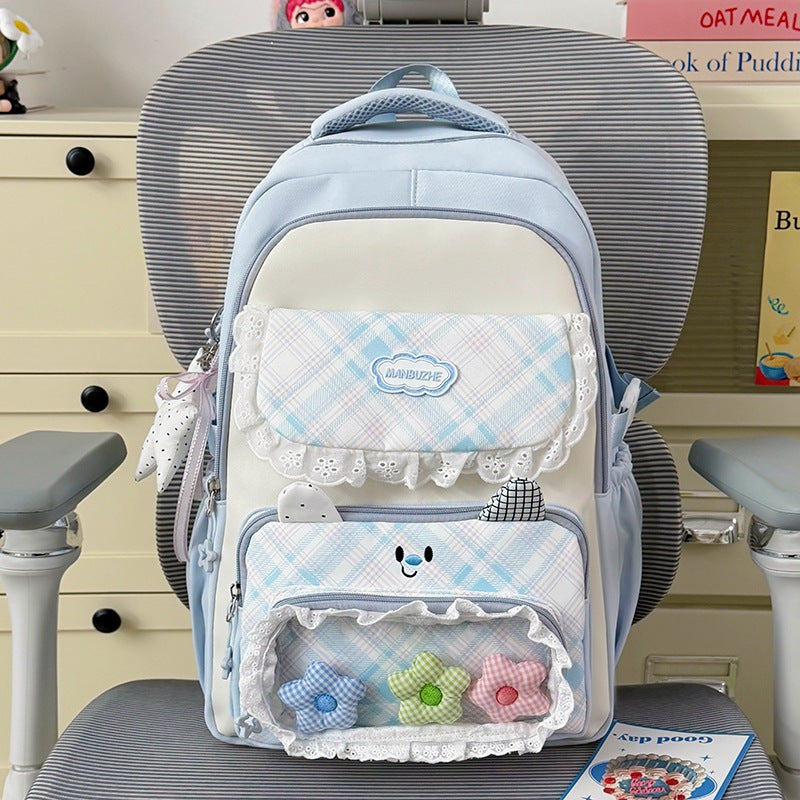 Stylish Multi-Pocket Backpack with Cute Decorative Accents Stornfield
