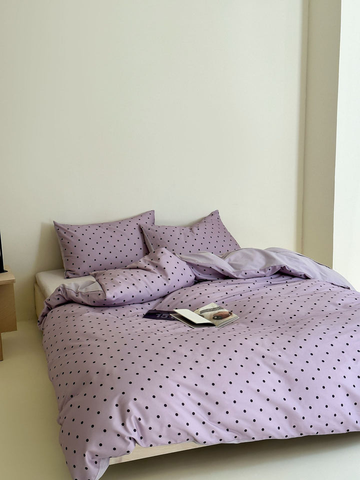 Dotted bedding set made of cotton satin with an extra soft touch