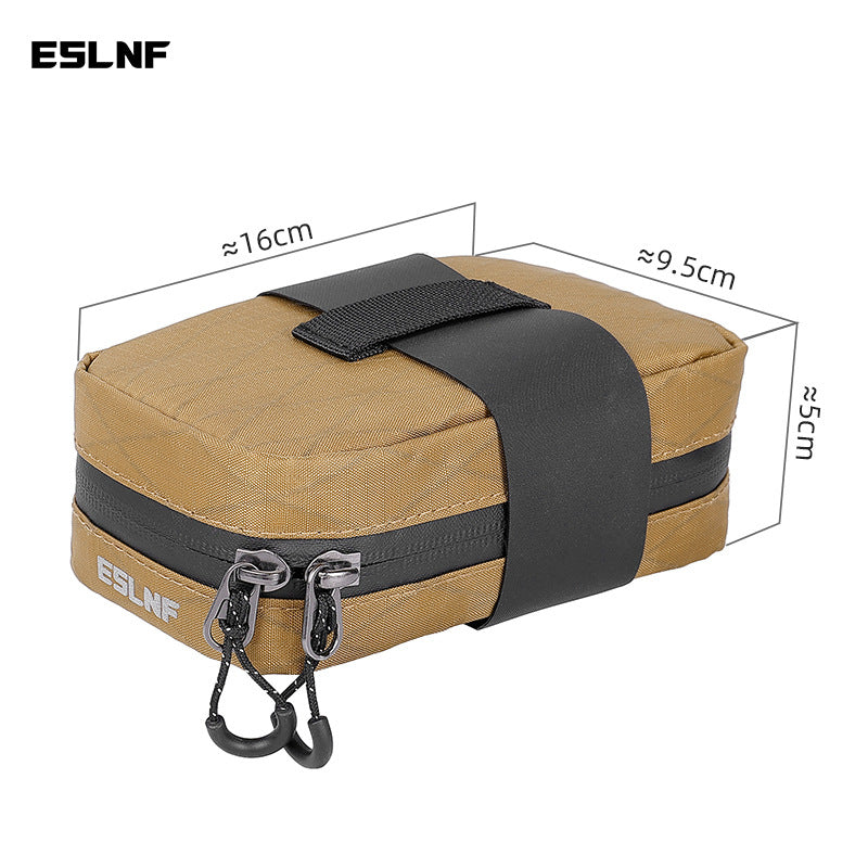 compact ripstop travel organizer pouch with dual-zip compartments and side carry loop Stornfield