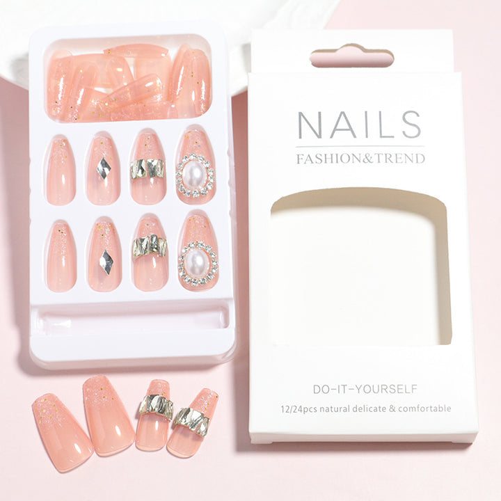 Decorative Press-On Nail Set with 3D Accents Stornfield