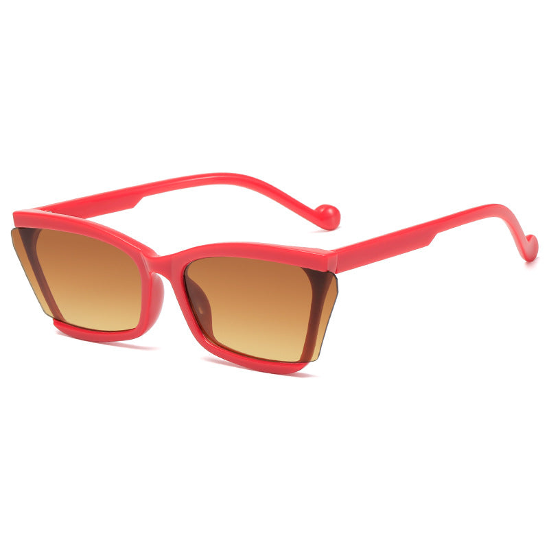 Women's fashionable sunglasses with unique rectangular design and UV protection Stornfield