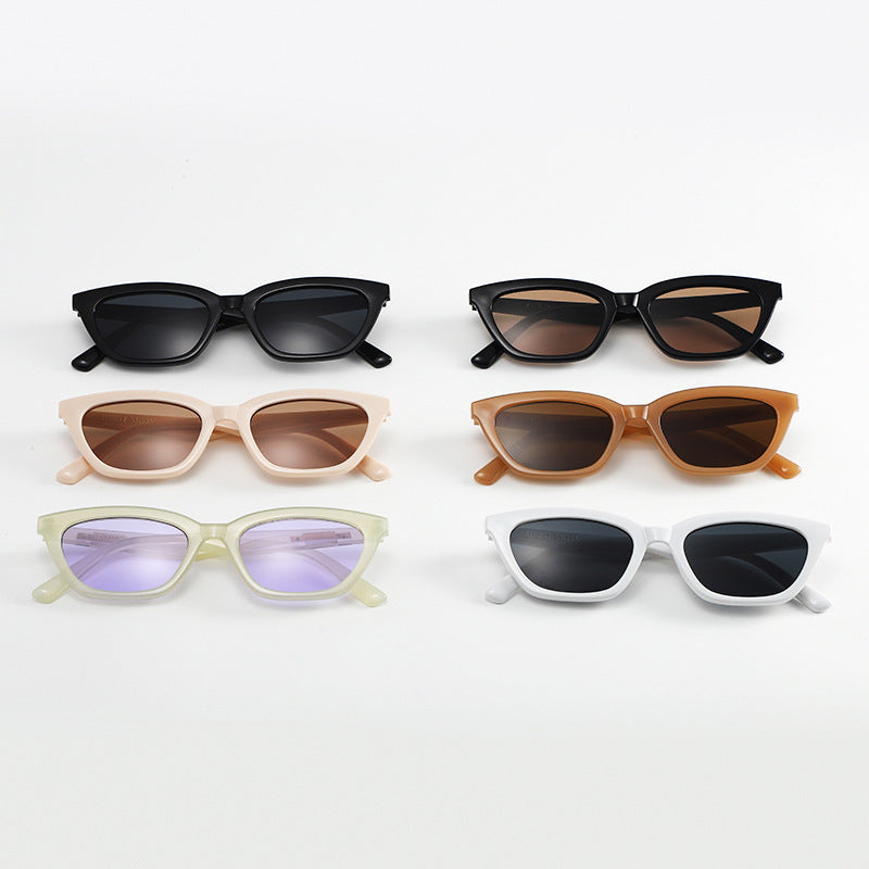 Women's fashionable Cat-Eye sunglasses with transparent frame and mirrored lenses Stornfield