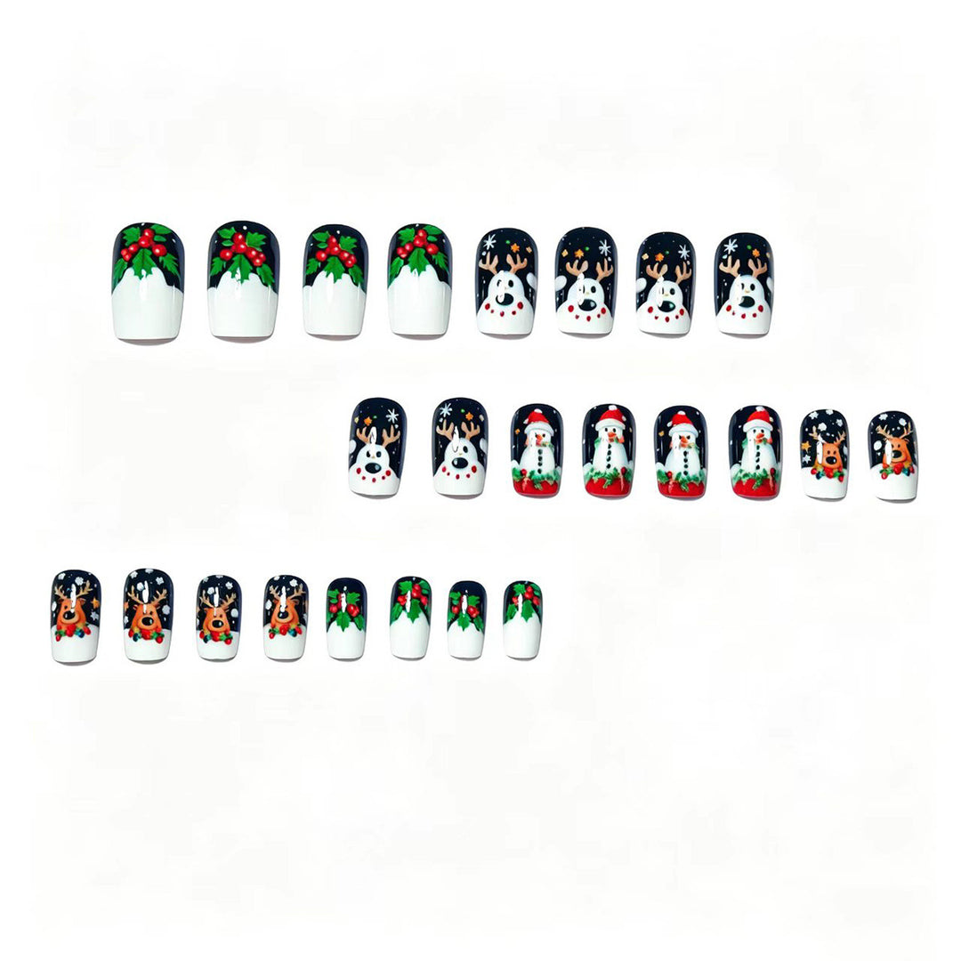 Artificial artificial nails with festive Christmas design Stornfield