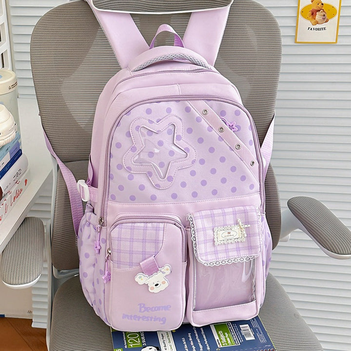 Cute Polka Dot Character Backpack Stornfield