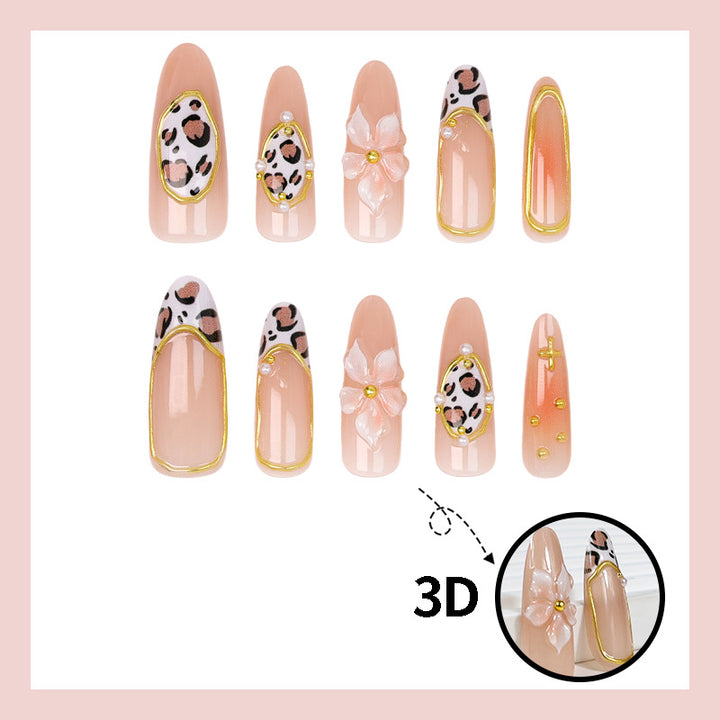 Nail art set with floral and animal accents Stornfield