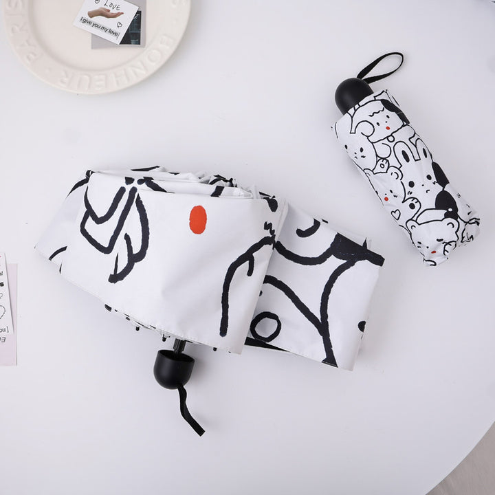 Women's Folding Umbrella with Creative Animal Design Stornfield