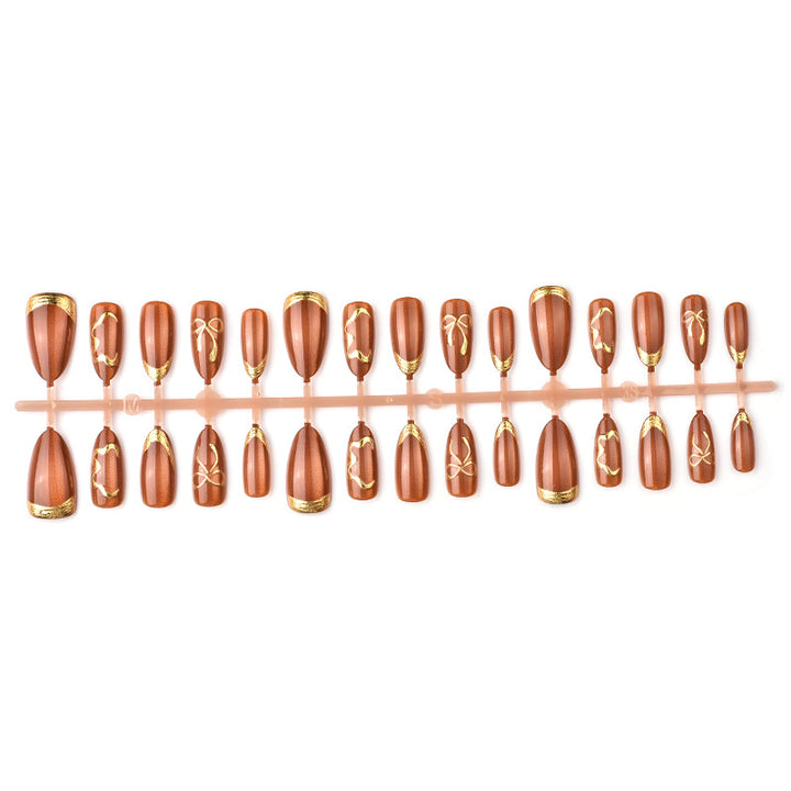 Glamorous Metallic Decorative Press-On Nails