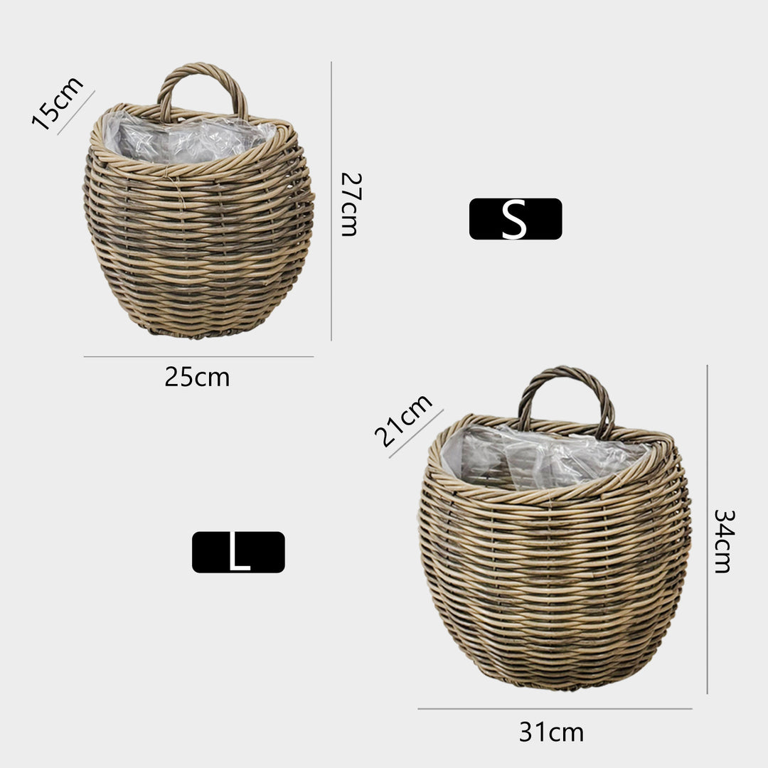 Decorative storage basket with handle Stornfield