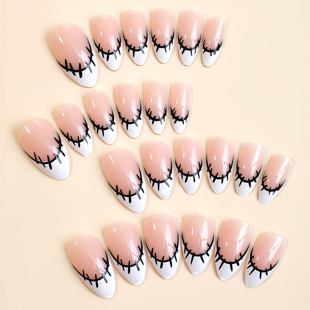 Creative nail art set with original sewing design Stornfield