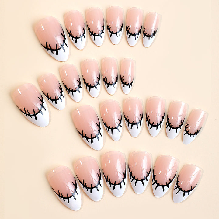 Creative nail art set with original sewing design Stornfield