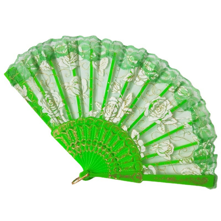 Women decorative fan with floral lace motifs Stornfield
