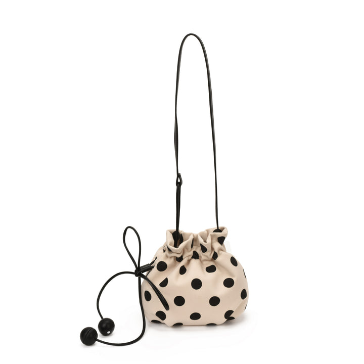 Polka Dot Drawstring Handbag