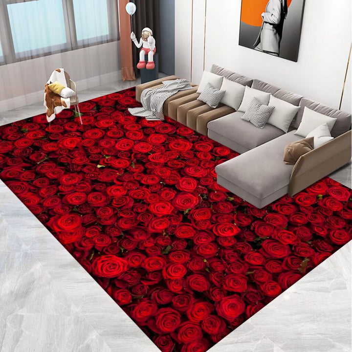 3D Printed Floral Area Rug Stornfield