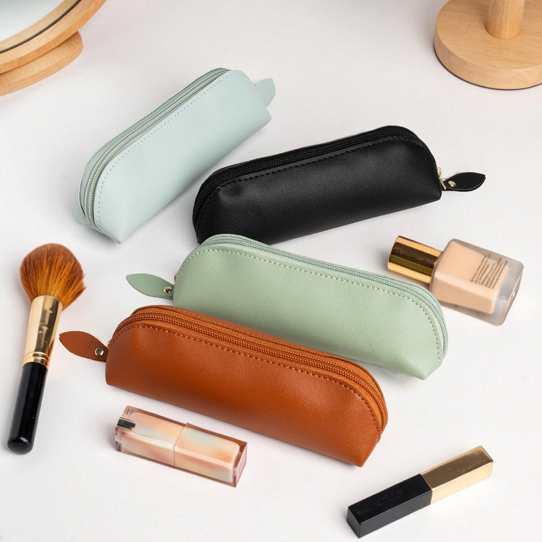 Premium Leather Zippered Pencil Case Stornfield
