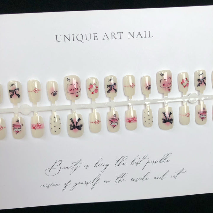 Whimsical Themed Decorative Press-On Nail Art Set