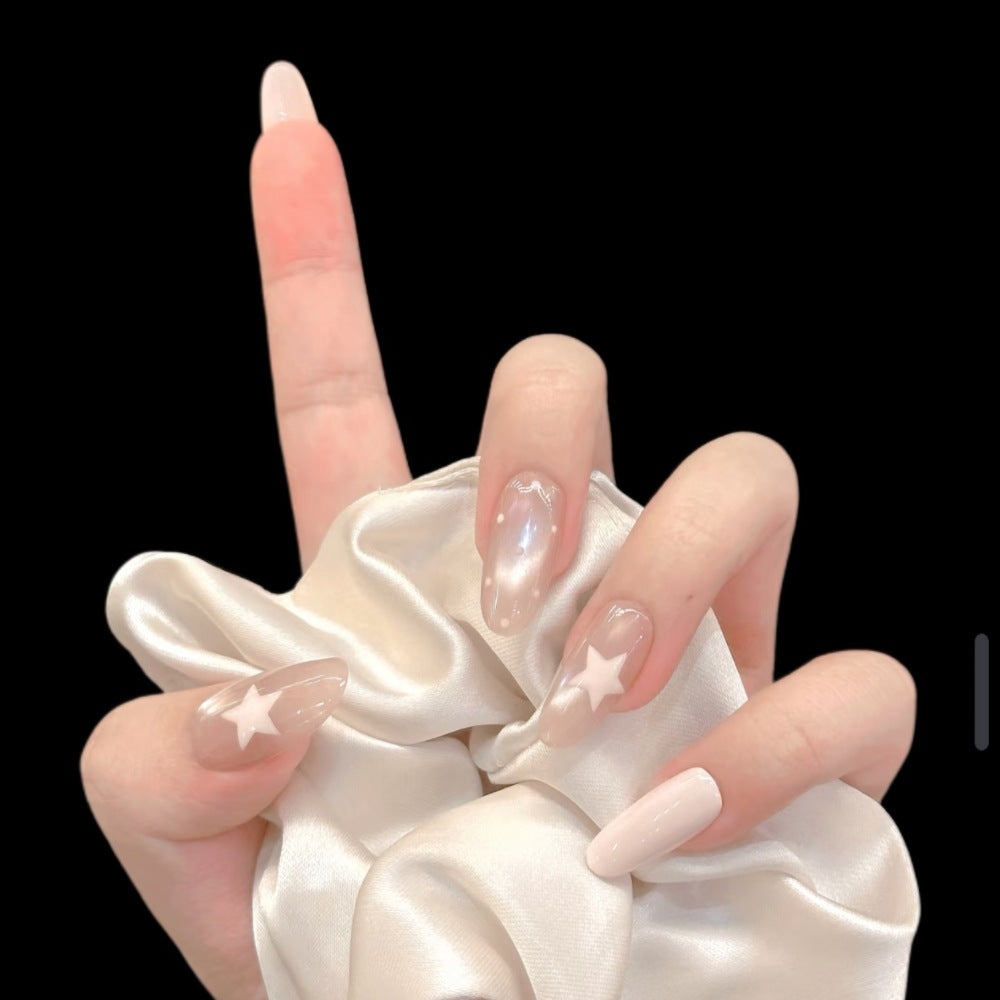 Decorative Press-On Nail Art Set with Star Accents Stornfield