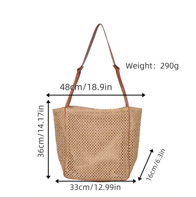 Natural raffia shoulder bag Stornfield
