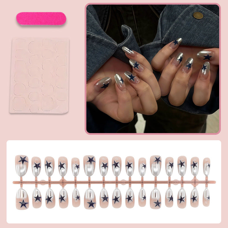 Art nail set with stylish star motifs Stornfield