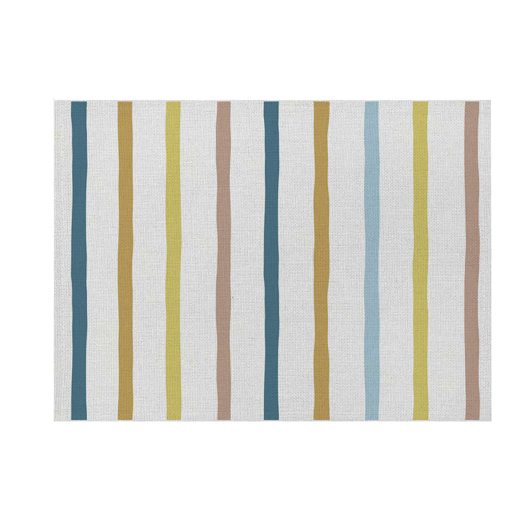 Modern Geometric Linen-Texture Canvas Wall Art Print