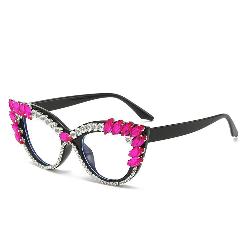 Women's Glamorous Cat-Eye Sunglasses with Crystal Decoration Stornfield
